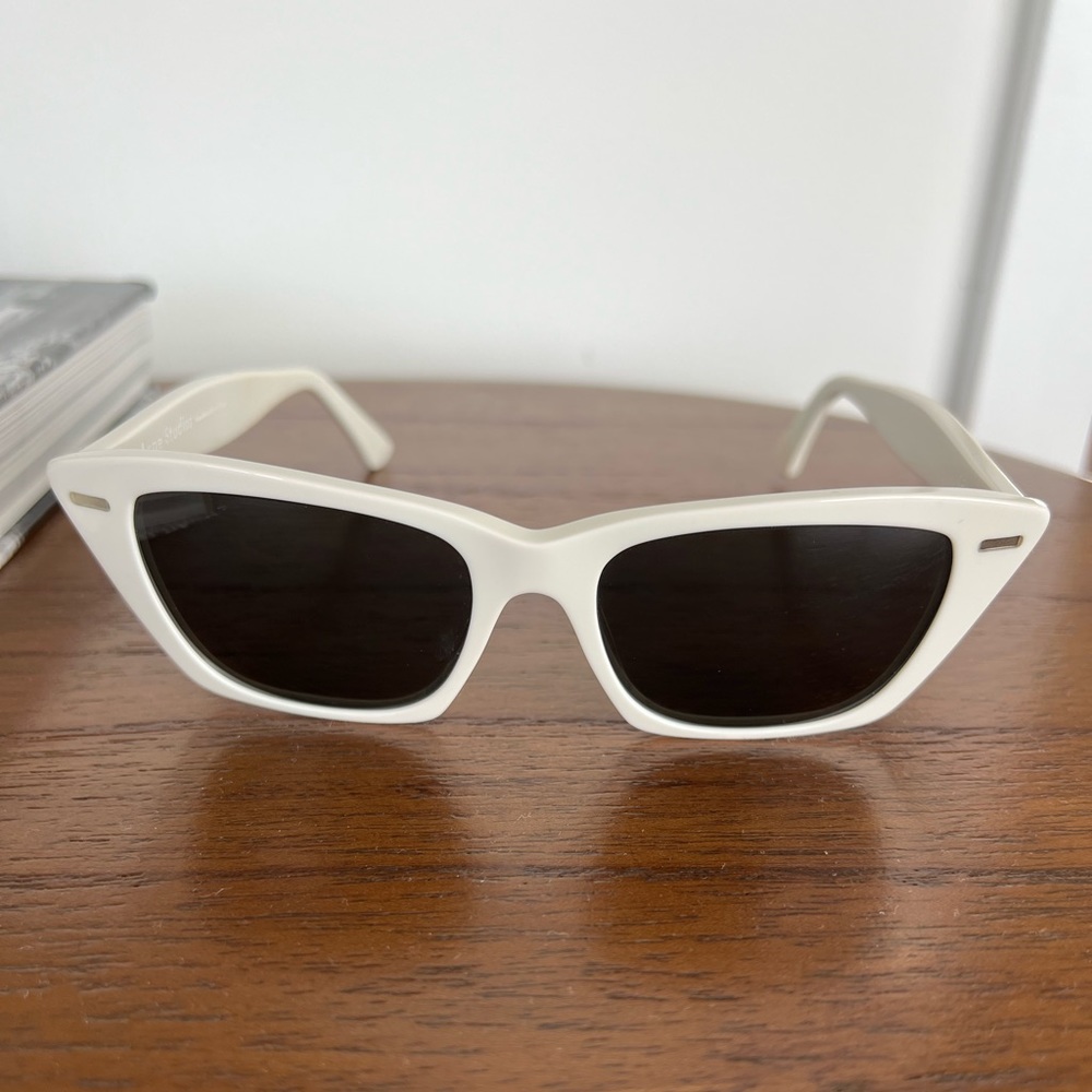 Acne Studios White Angular Sunglasses - image 5